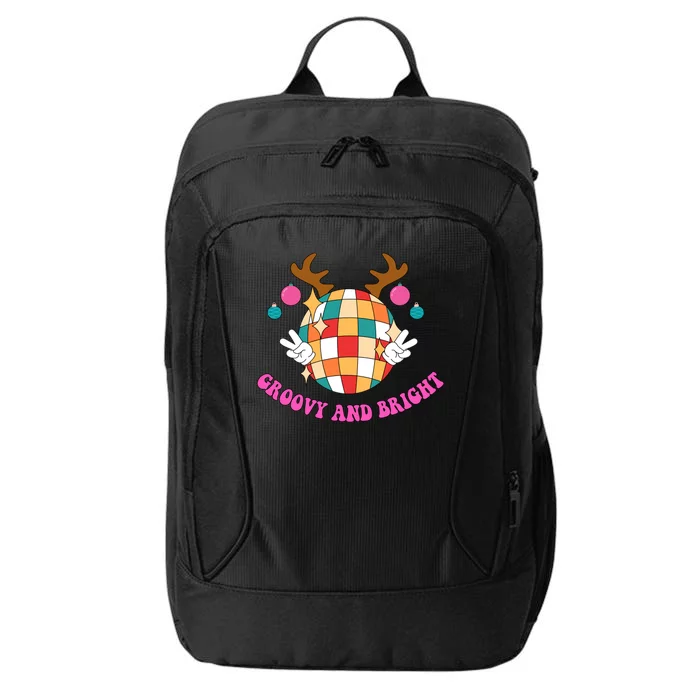 Groovy And Bright Disco Christmas Reindeer City Backpack