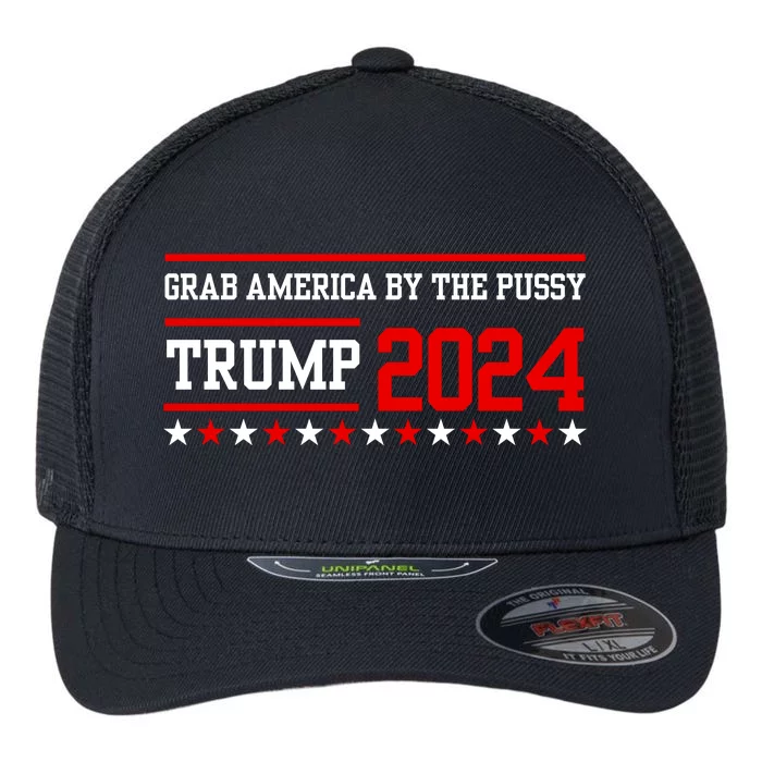 Grab America By The Pussy Flexfit Unipanel Trucker Cap