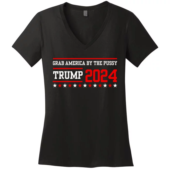 Grab America By The Pussy Women's V-Neck T-Shirt