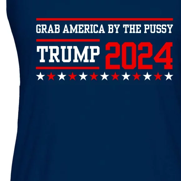 Grab America By The Pussy Trump 2024 Ladies Essential Flowy Tank