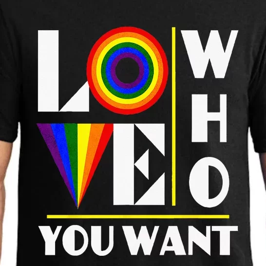 Gay Ally Bisexual Transsexual LGBTQ Pride Love Who You Want Pajama Set