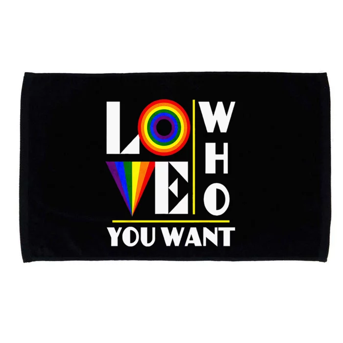 Gay Ally Bisexual Transsexual LGBTQ Pride Love Who You Want Microfiber Hand Towel