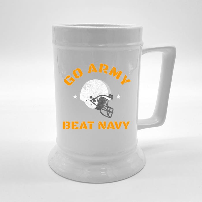 Go Army Beat Navy America's Game Sports Football T Sweathirt Front & Back Beer Stein