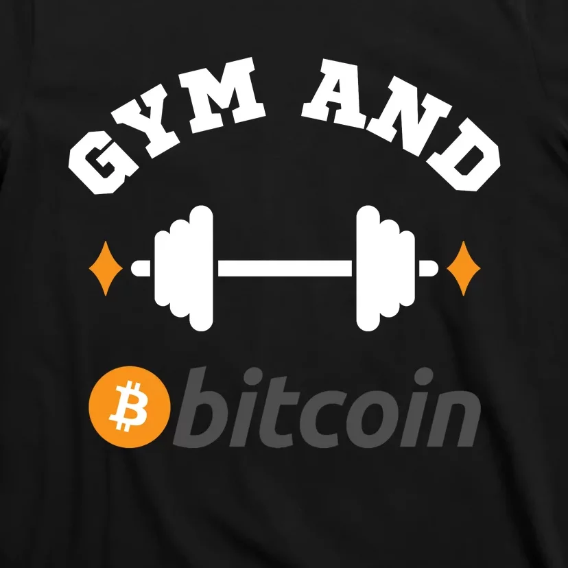 Gym And Bitcoin Fun Crypto Gym Wear Bitcoin Gym Bodybuilding T-Shirt