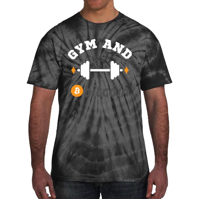 Gym And Bitcoin Fun Crypto Gym Wear Bitcoin Gym Bodybuilding Tie-Dye T-Shirt