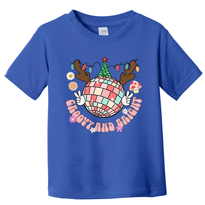 Groovy And Bright Disco Ball Christmas Party Xmasgiftthemed Meaningful Gift Toddler T-Shirt