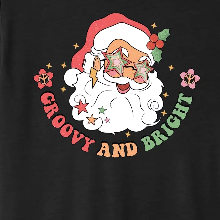 Groovy And Bright Santa Claus Christmas ChromaSoft Performance T-Shirt