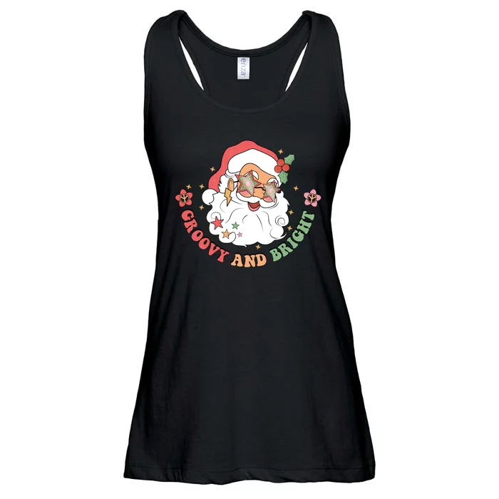 Groovy And Bright Santa Claus Christmas Ladies Essential Flowy Tank