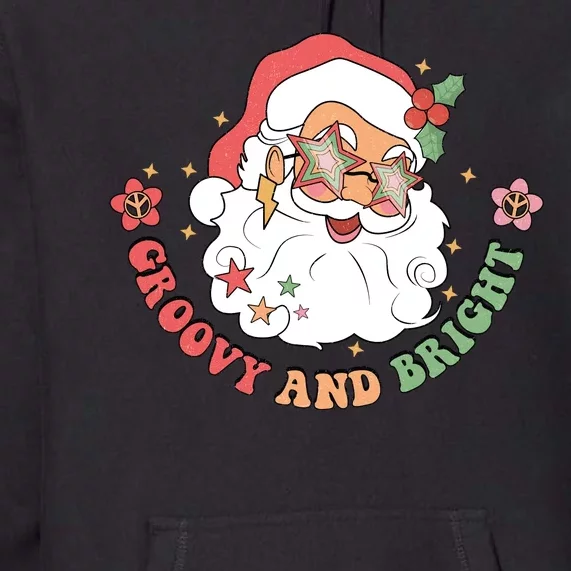 Groovy And Bright Santa Claus Christmas Premium Hoodie