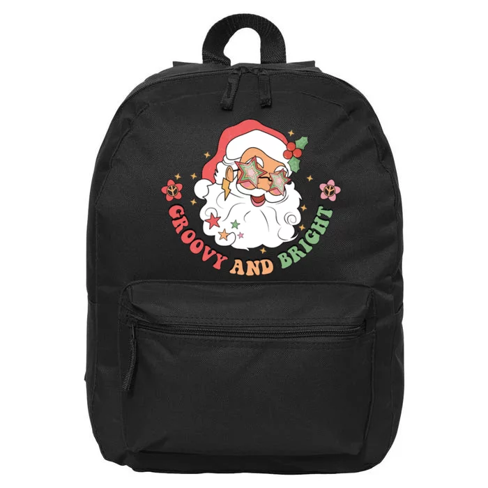 Groovy And Bright Santa Claus Christmas 16 in Basic Backpack