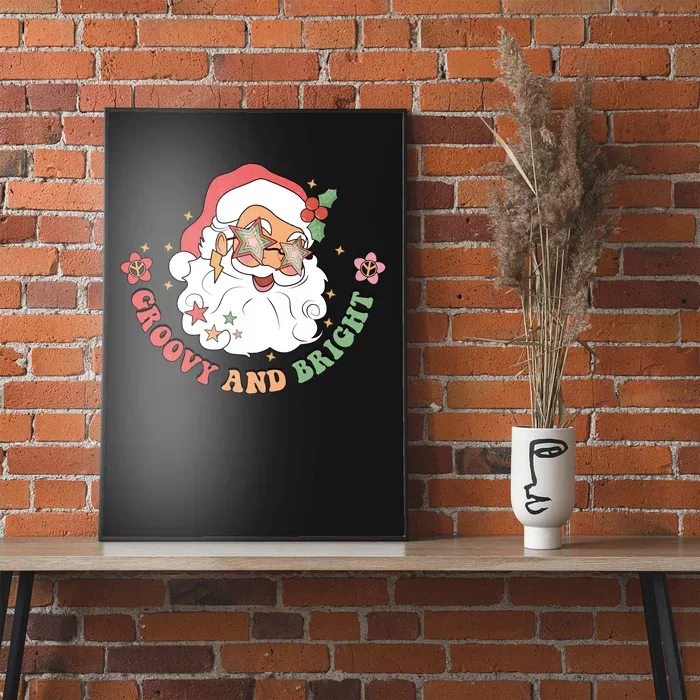 Groovy And Bright Santa Claus Christmas Poster