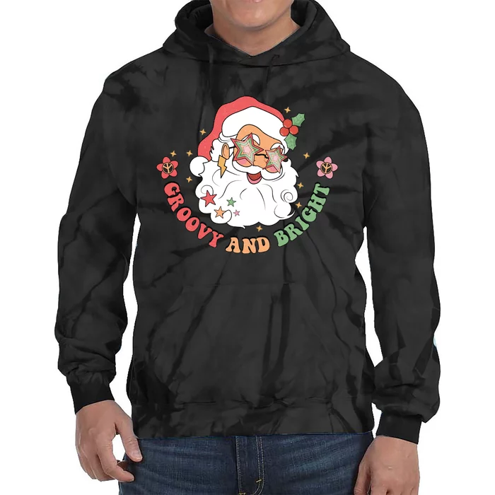 Groovy And Bright Santa Claus Christmas Tie Dye Hoodie