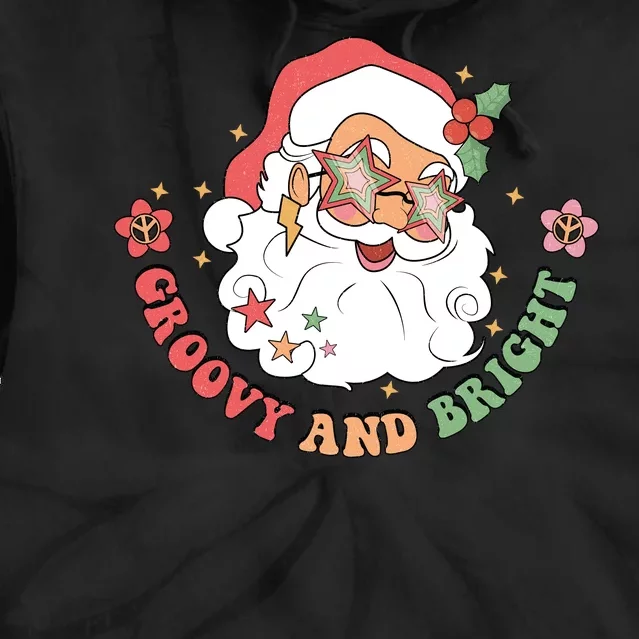 Groovy And Bright Santa Claus Christmas Tie Dye Hoodie