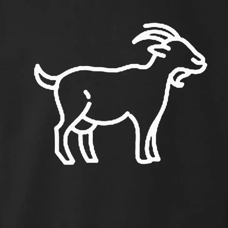 Goat Animal Badge Patch Line Art Icon Outline Toddler Hoodie