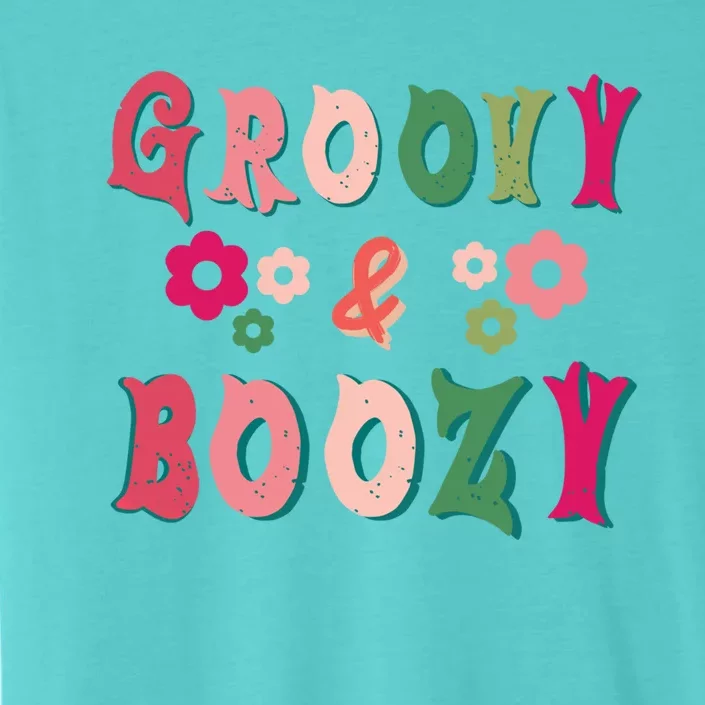 Groovy And Boozy Bride Squad Bachelorette Party Gift ChromaSoft Performance T-Shirt