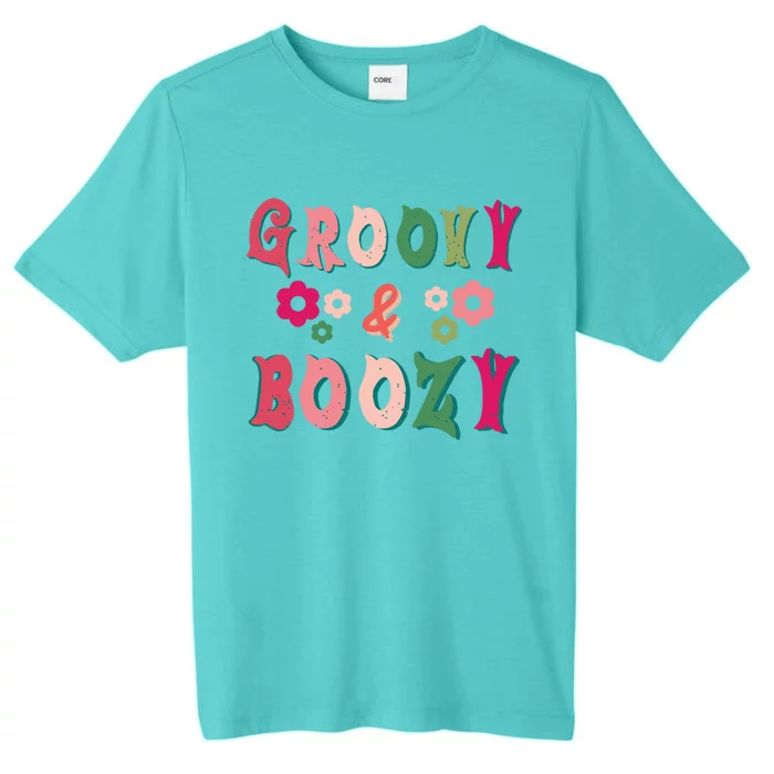 Groovy And Boozy Bride Squad Bachelorette Party Gift ChromaSoft Performance T-Shirt