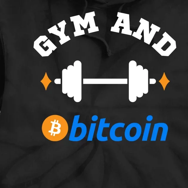 Gym And Bitcoin Fun Crypto Gym Wear Bitcoin Gym Bodybuilding Tie Dye Hoodie