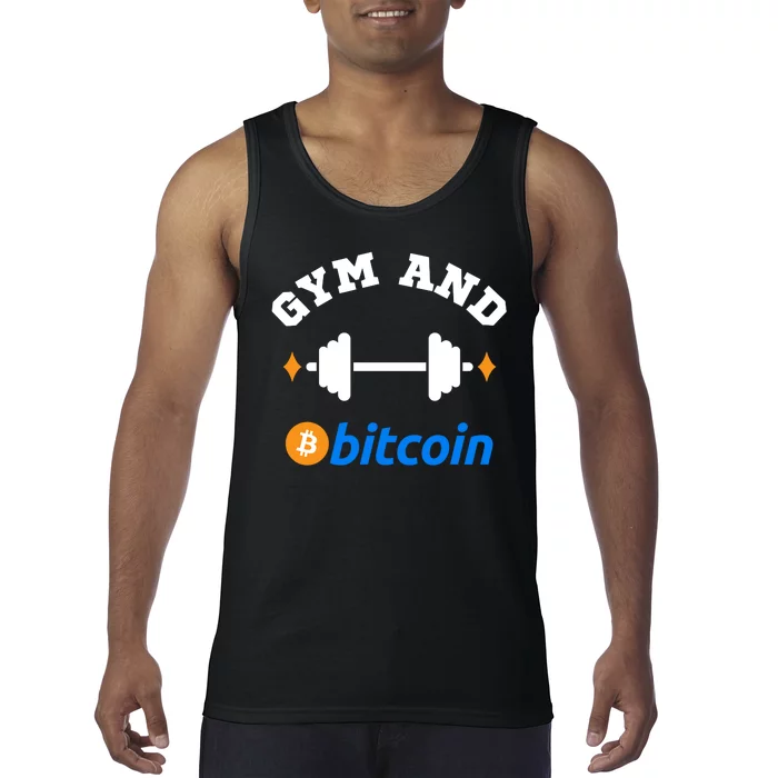 Gym And Bitcoin Fun Crypto Gym Wear Bitcoin Gym Bodybuilding Tank Top