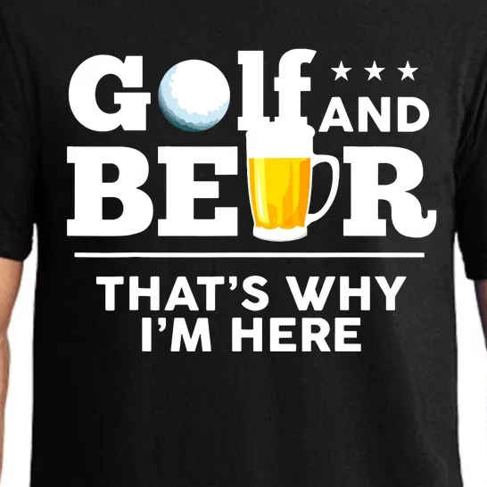 Golf And Beer Joke Dad Funny Fathers Day Drinking Birthday Pajama Set