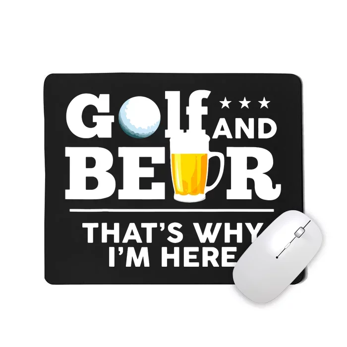 Golf And Beer Joke Dad Funny Fathers Day Drinking Birthday Mousepad