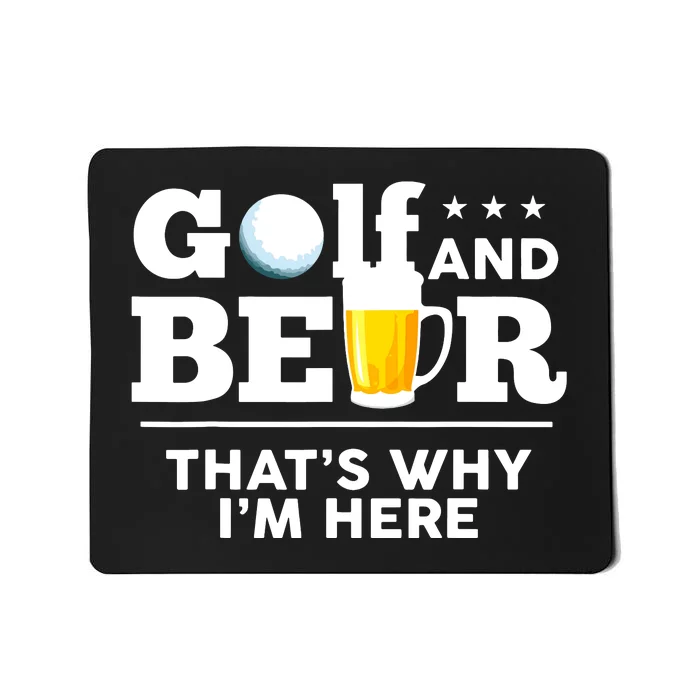 Golf And Beer Joke Dad Funny Fathers Day Drinking Birthday Mousepad