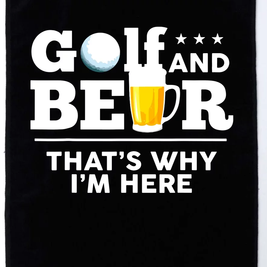 Golf And Beer Joke Dad Funny Fathers Day Drinking Birthday Platinum Collection Golf Towel