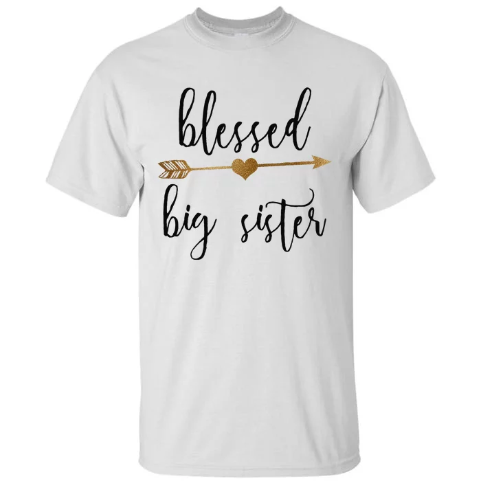 Gold Arrow Blessed Big Sister Announcement Tall T-Shirt