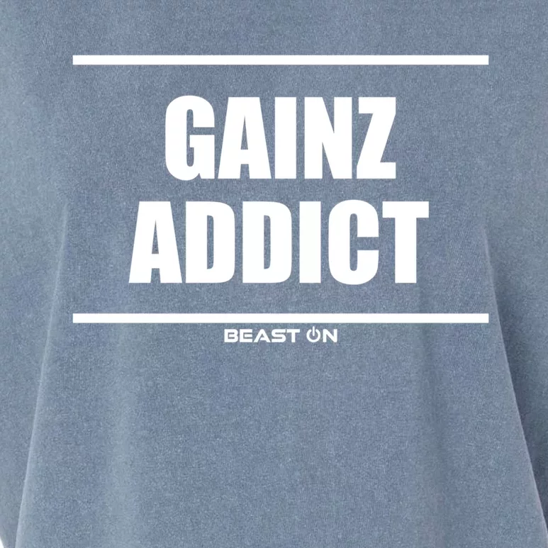 Gainz Addict Bodybuilding Gains Training Gym Fitness Workout Cool Gift Garment-Dyed Women's Muscle Tee