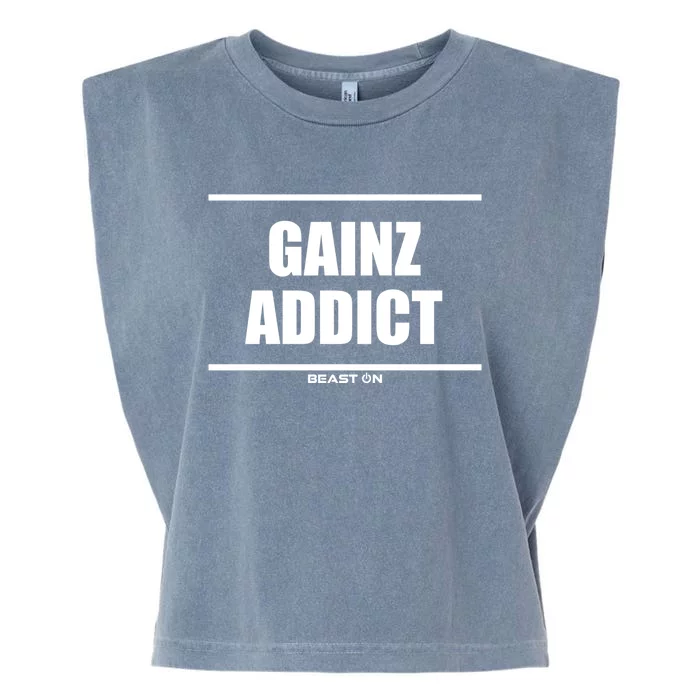 Gainz Addict Bodybuilding Gains Training Gym Fitness Workout Cool Gift Garment-Dyed Women's Muscle Tee