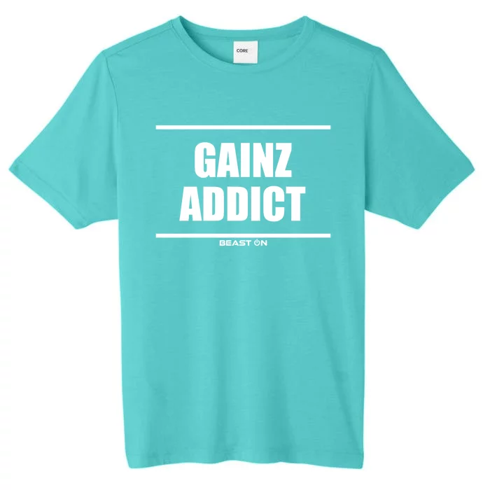 Gainz Addict Bodybuilding Gains Training Gym Fitness Workout Cool Gift ChromaSoft Performance T-Shirt