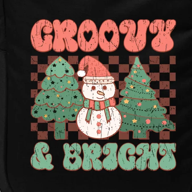 Groovy And Bright Snowman Christmas Tree Impact Tech Backpack