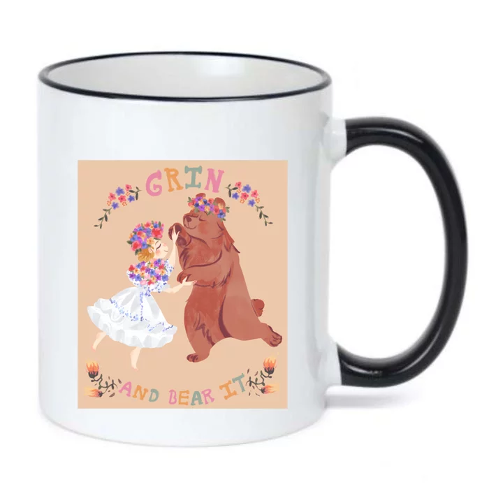 Grin And Bear It Black Color Changing Mug