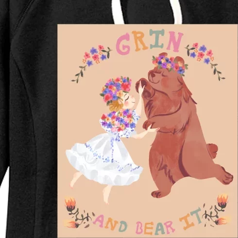 Grin And Bear It Women's Fleece Hoodie