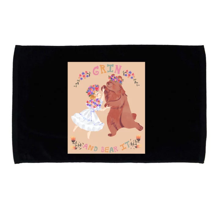 Grin And Bear It Microfiber Hand Towel