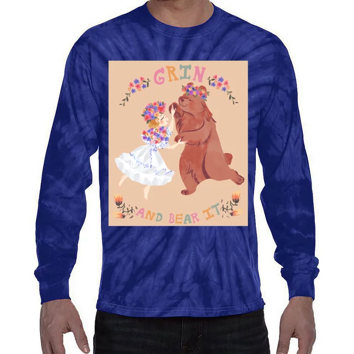 Grin And Bear It Tie-Dye Long Sleeve Shirt