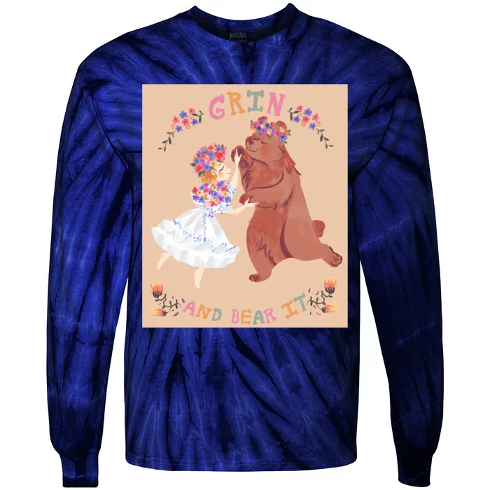 Grin And Bear It Tie-Dye Long Sleeve Shirt