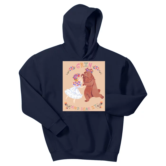 Grin And Bear It Kids Hoodie