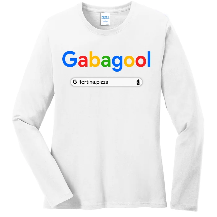 Gabagool Fortina Pizza Ladies Long Sleeve Shirt