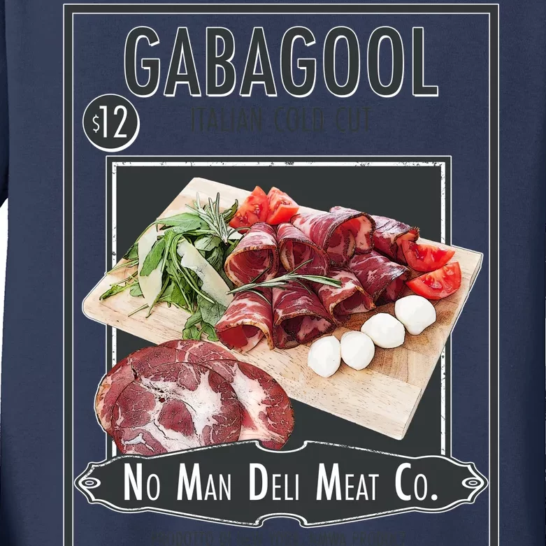 Gabagool No Man Deli Meat Co Kids Long Sleeve Shirt