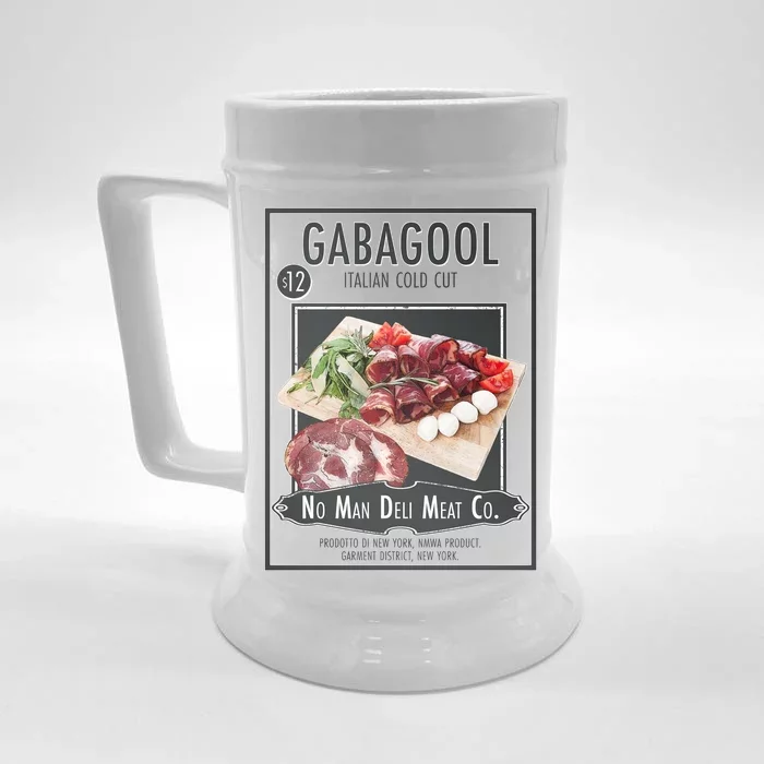 Gabagool No Man Deli Meat Co Front & Back Beer Stein