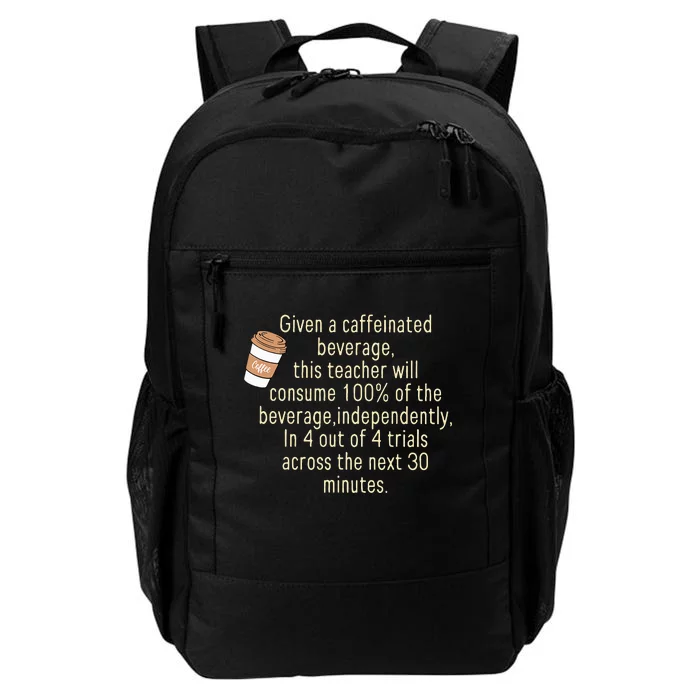 Given A Caffeinated Beverage This Teacher Will Consume Daily Commute Backpack