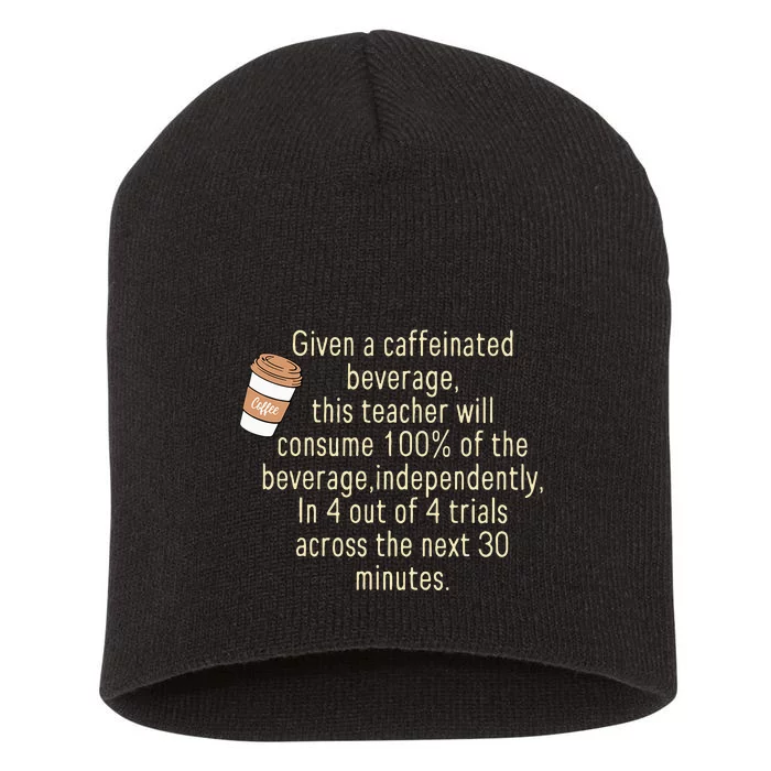 Given A Caffeinated Beverage This Teacher Will Consume Short Acrylic Beanie