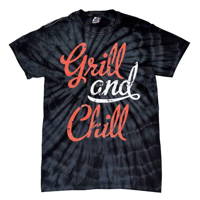 Grill And Chill Bbq Food Lovers Bbq Tie-Dye T-Shirt