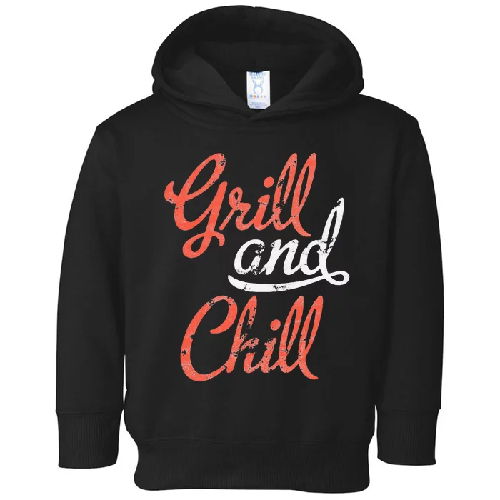 Grill And Chill Bbq Food Lovers Bbq Toddler Hoodie