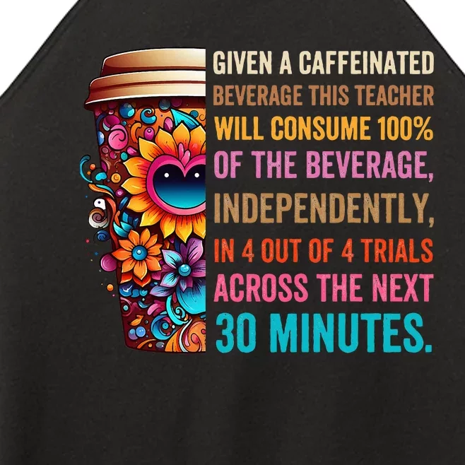 Given A Caffeinated Beverage This Teacher Will Consume Women’s Perfect Tri Rocker Tank