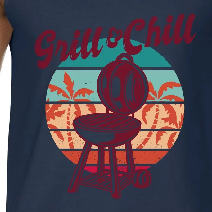 Grill And Chill Vacation Retro Sunset Comfort Colors® Tank Top