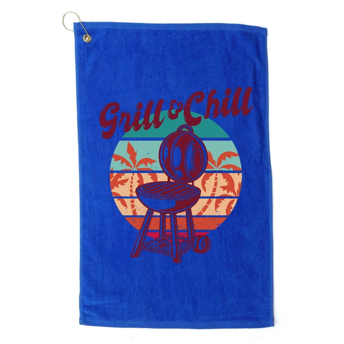 Grill And Chill Vacation Retro Sunset Platinum Collection Golf Towel