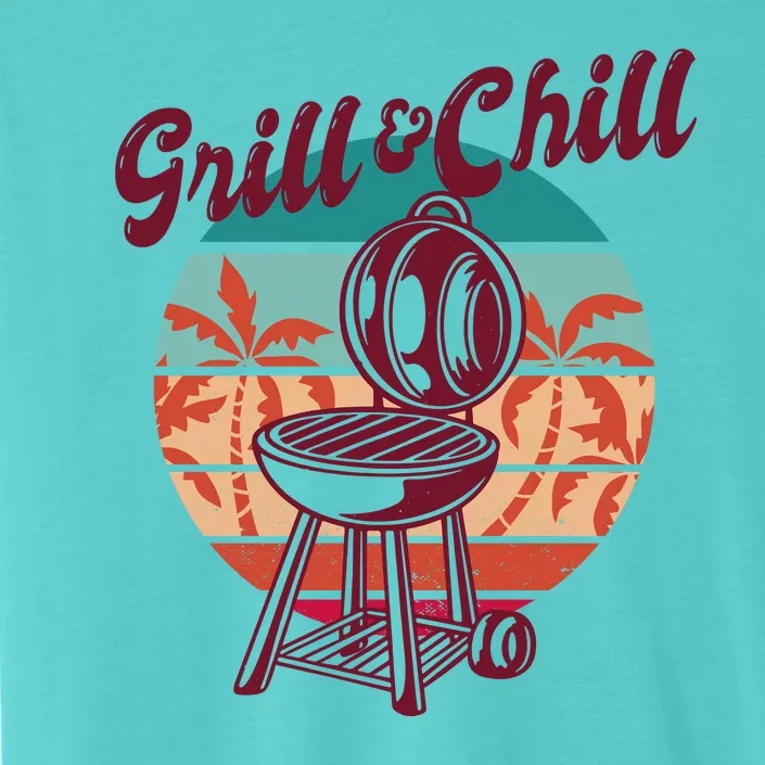 Grill And Chill Vacation Retro Sunset ChromaSoft Performance T-Shirt