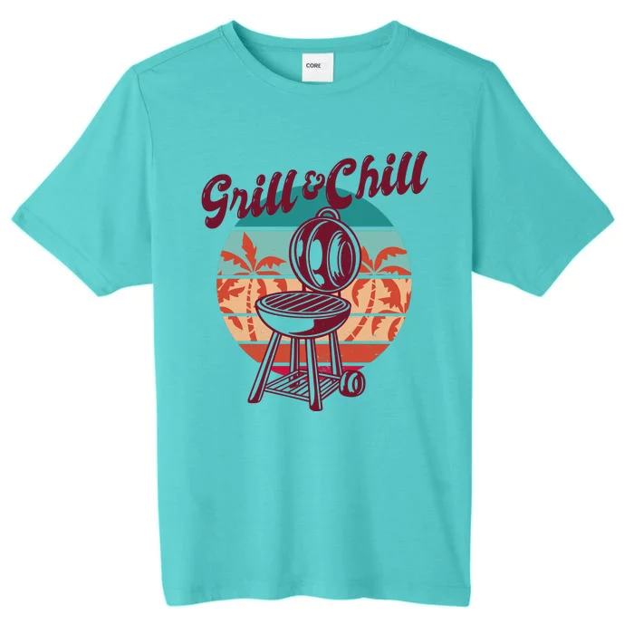 Grill And Chill Vacation Retro Sunset ChromaSoft Performance T-Shirt