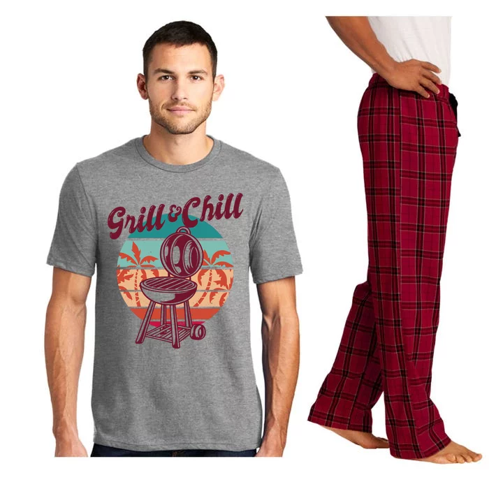 Grill And Chill Vacation Retro Sunset Pajama Set